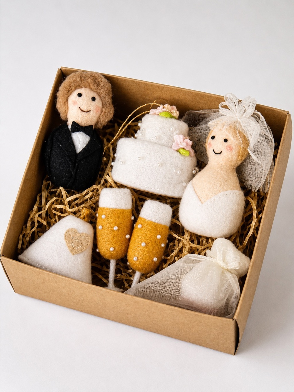 Felt Wedding Ornament Set by Sullivans